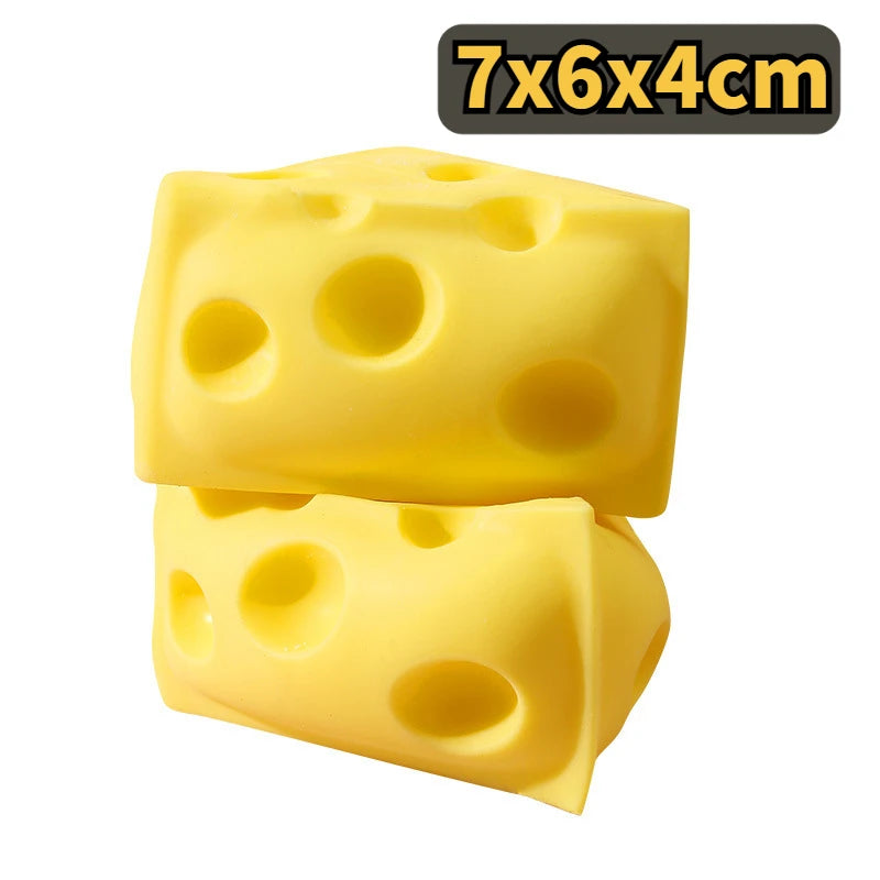 Soft Triangular Square Cheese Squeeze Toy Slow Rebound Thrust Relief Sensory Toy Soft Butter Cheese Fidget Toy Christmas Gift Peaceful Pleasures Health and Wellness Triangle