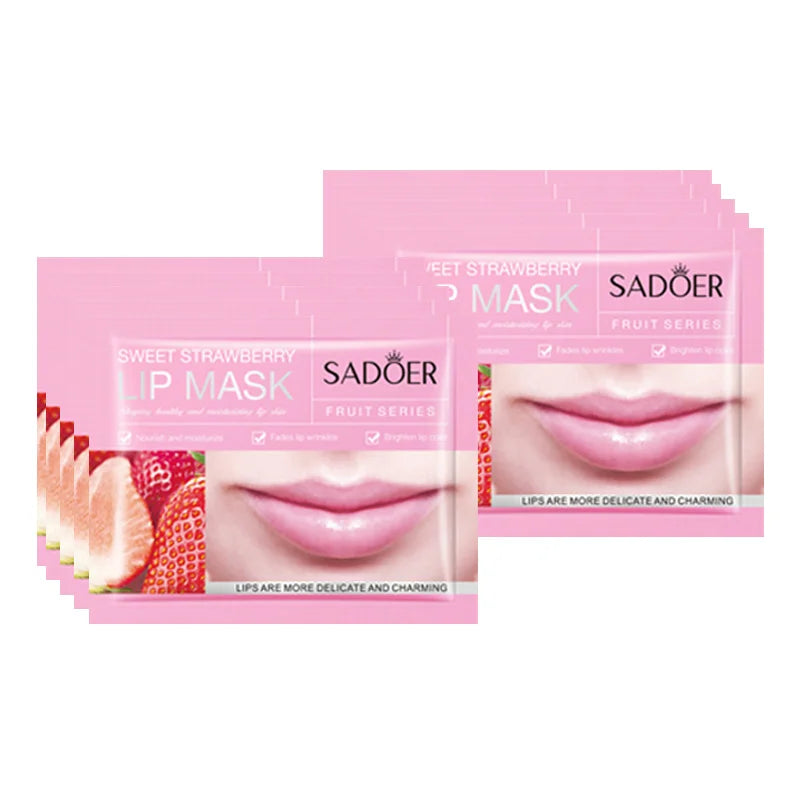SADOER Fruit Collagen Lip Mask Patches – Hydrating 10 pcs