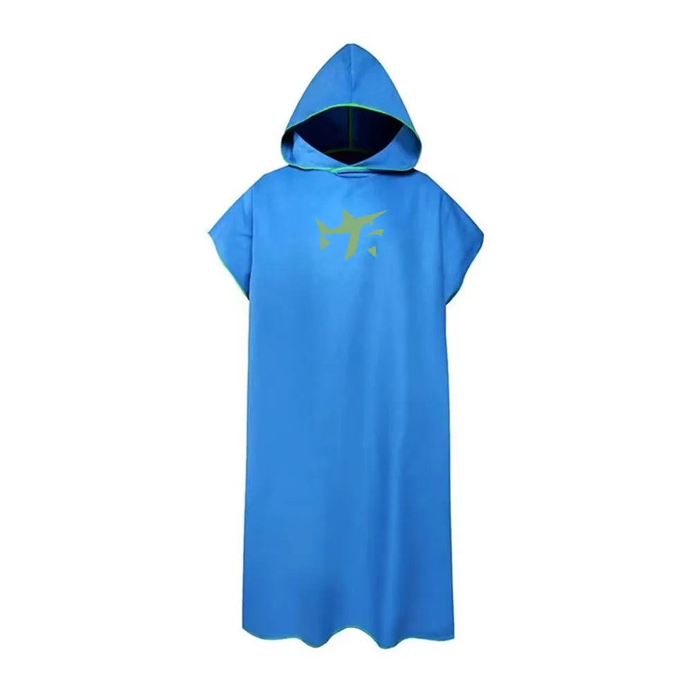 Hooded Microfiber Surf Poncho – Quick-Dry Changing Robe Adults