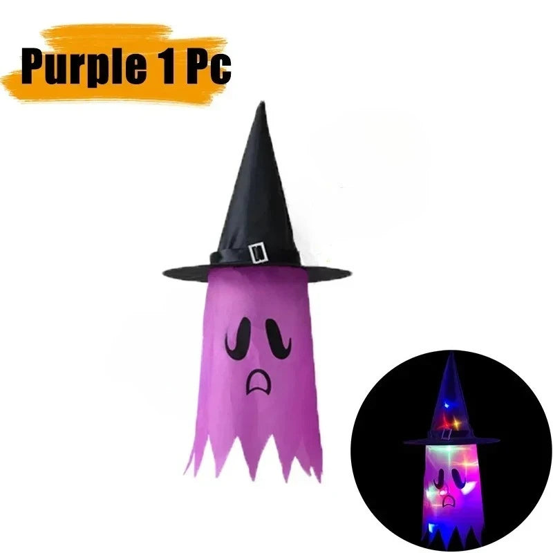 LED Light-Up Witch Hat | Halloween Glow Cosplay Costume