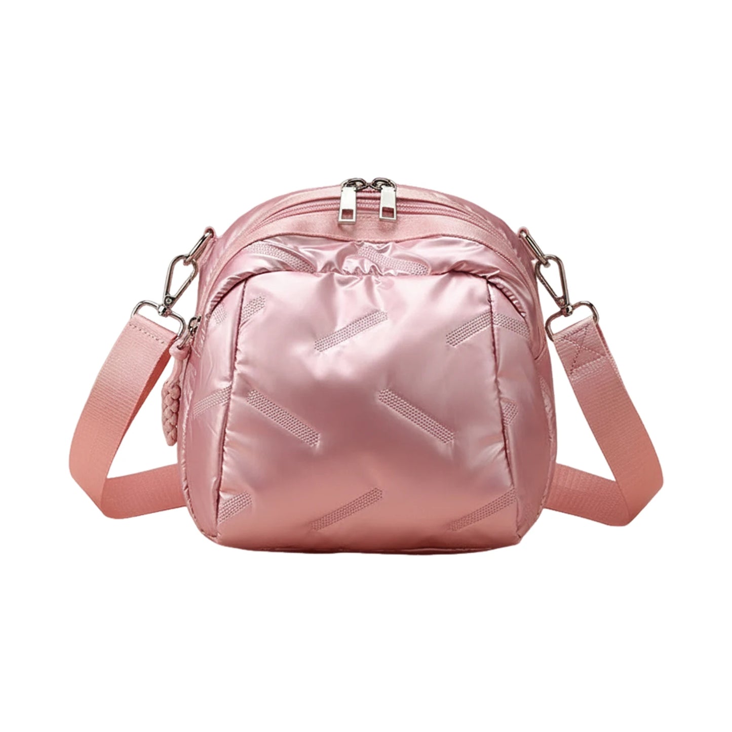 Women Shoulder Crossbody Bag Waterproof Nylon Casual Design 21*9*19cm Lightweight Comfortable Peaceful Pleasures Health and Wellness Pink