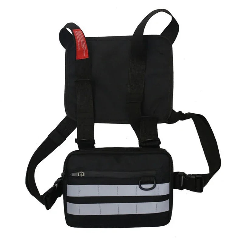Outdoor Tactical Vest Bag CS Military Wargame Chest Rig Airsoft Pouch Holster Molle System Oxford Men Shoulder Camping Backpack Peaceful Pleasures Health and Wellness Gray