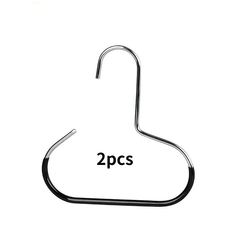 Storage Artifact Hook Hanger Suitable for Hats Tie Scarves Bags Multifunctional Display Stand Strong Load Support No Deformation Peaceful Pleasures Health and Wellness 2pcs Black