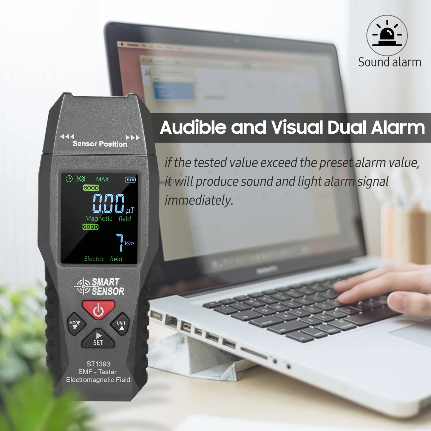 SMART SENSOR ST1393 EMF Meter Electromagnetic Field Detector Handheld