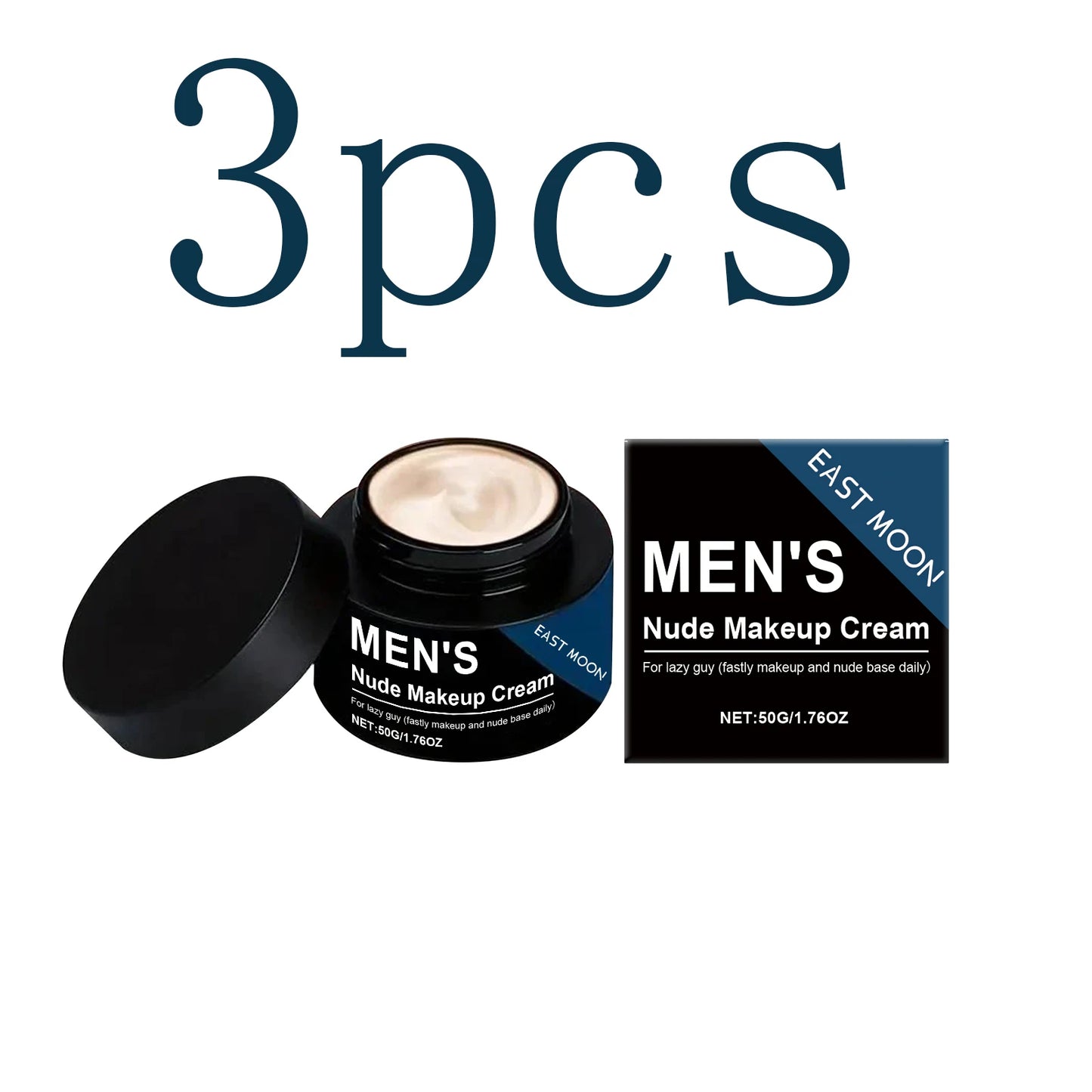 Men's Tone-Up Cream – Waterproof, Nude Shade, Full Coverage