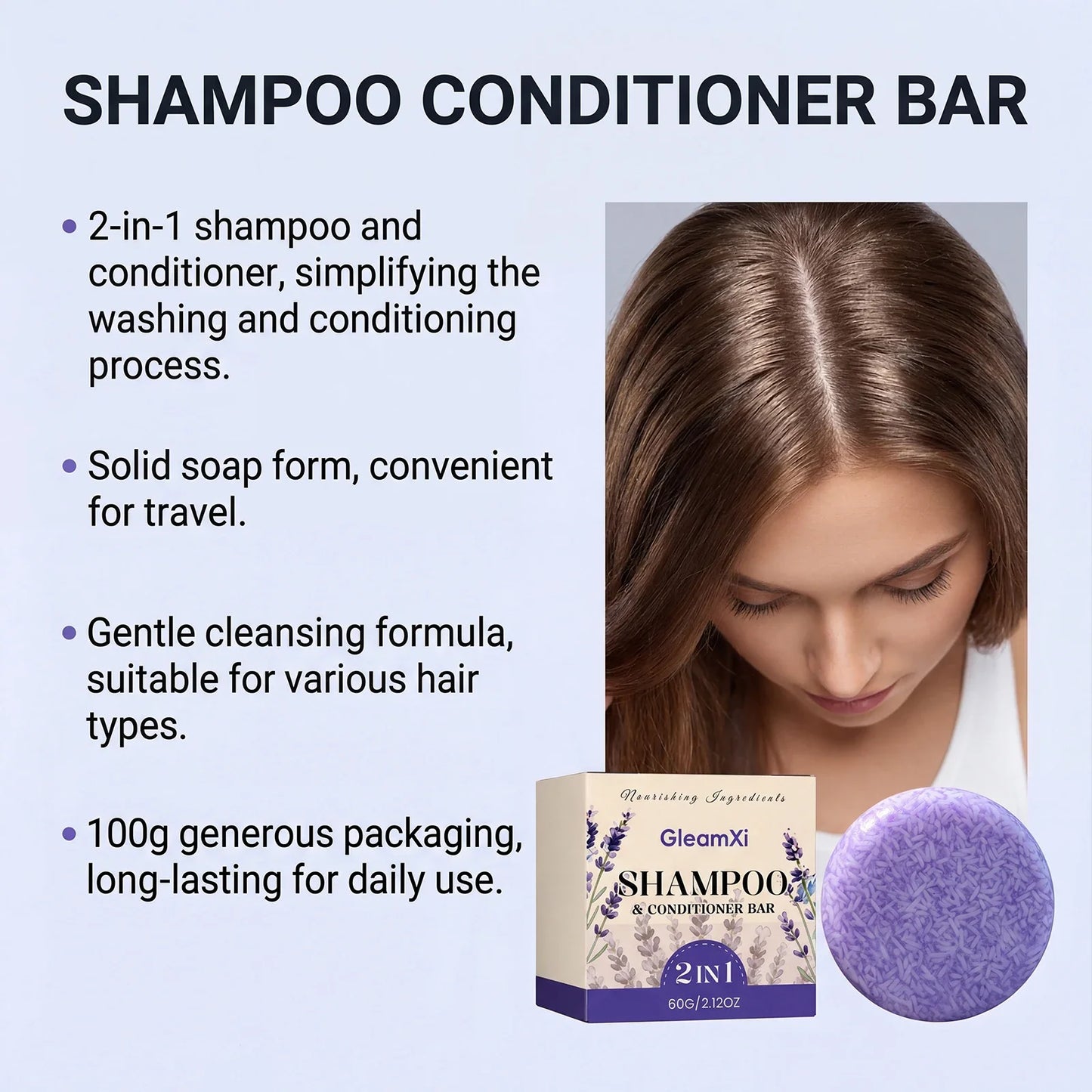 HOEGOA Lavender Shampoo Soap – Oil Control & Dandruff Bar
