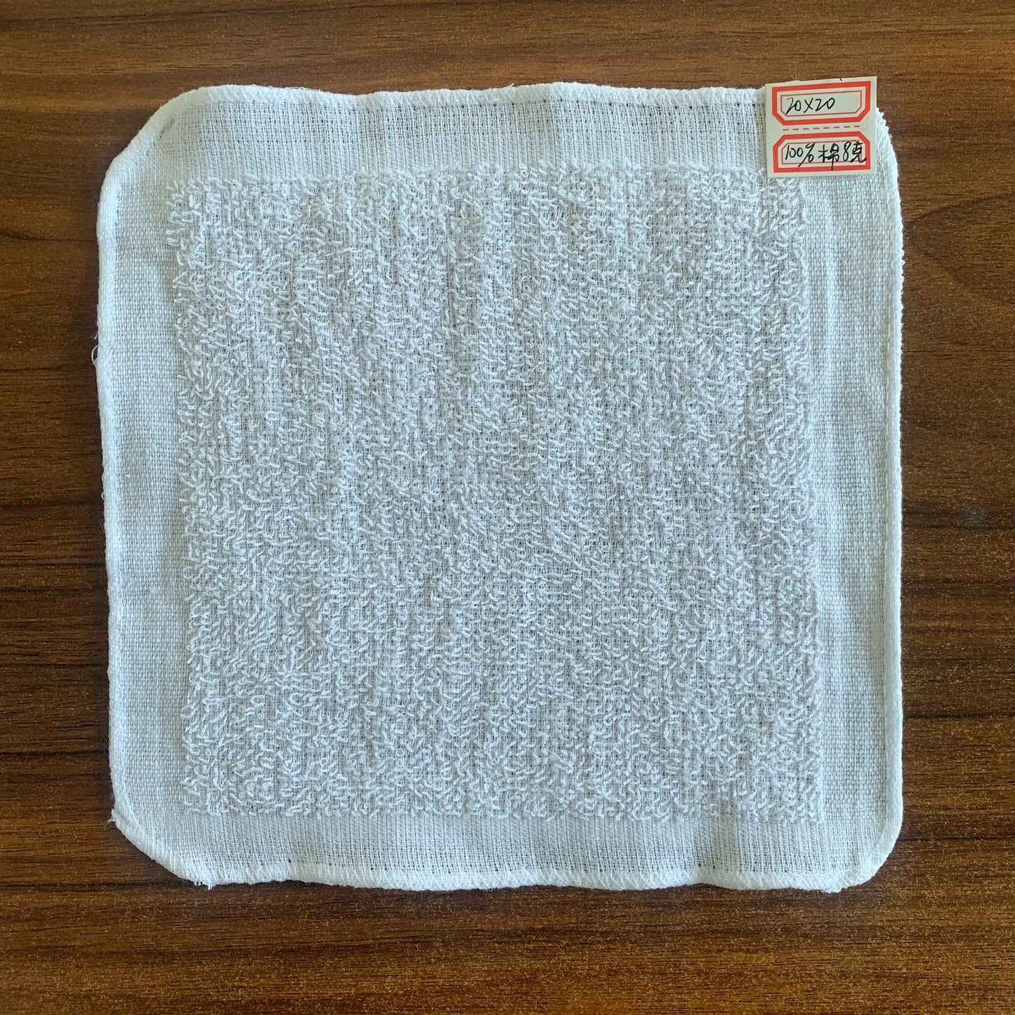 10-Pack Pure Cotton Kids Square Towels 20x20cm | White Wipes