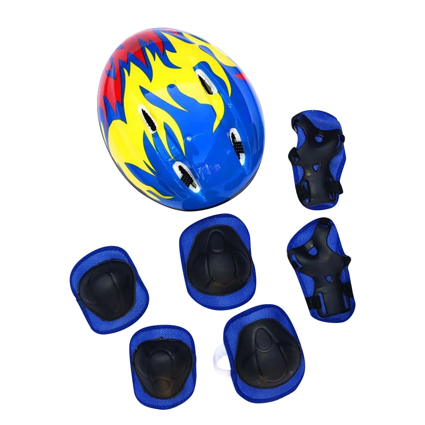 Kids 7-in-1 Safety Gear Set – Helmet, Knee & Elbow Pads
