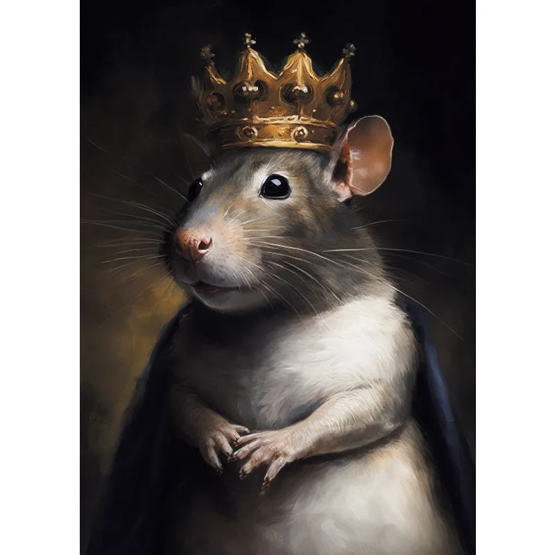 Victorian Dark Academia Witch Gothic Animals Raven Bat Rat King Black Cat Poster Canvas Painting Wall Art Pictures Home Decor Peaceful Pleasures Health and Wellness 5 40x50cm Unframed