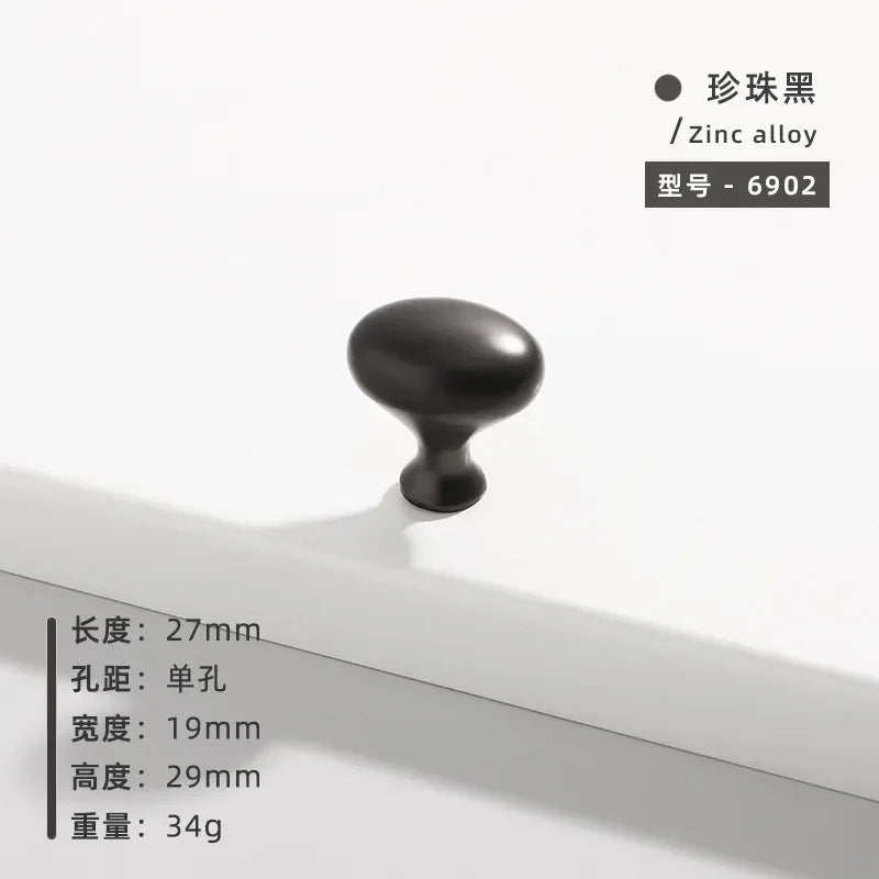Minimalist Oval Cabinet Knobs & Drawer Handles – Zinc Alloy