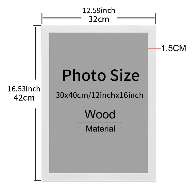30x40cm Canvas Photo Frame Black White Wood | QIPINGART Canvas Photo Frame Peaceful Pleasures Health and Wellness Only Frame 1 30x40cm underslung