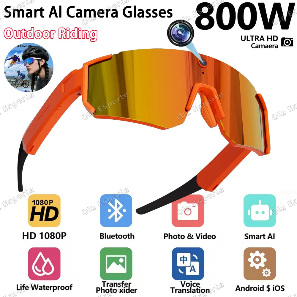 4K AI Smart Glasses | HD Camera, BT Calls & Translation