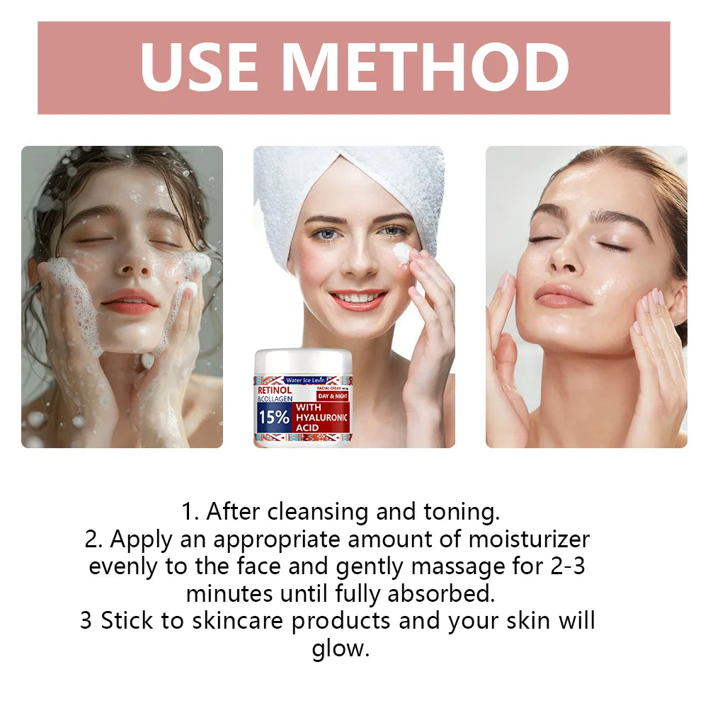 Retinol & Collagen Lifting Face Cream – Brightening 50g Face Moisturizer Cream Peaceful Pleasures Health and Wellness