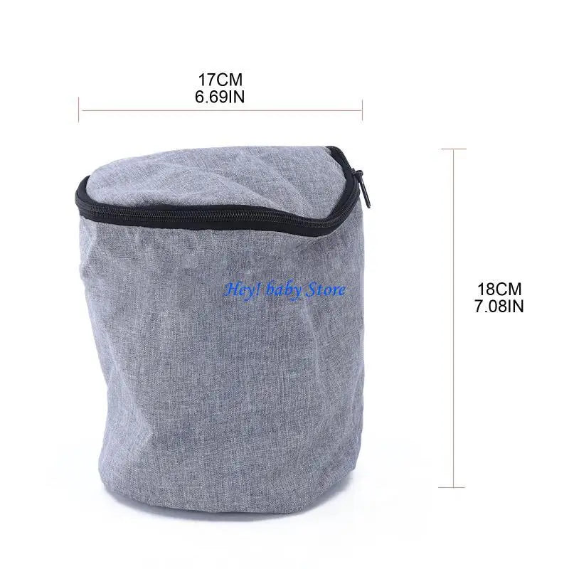 Baby Stroller Hanging Bag – Zipper Lid, Bottle & Diaper Storage