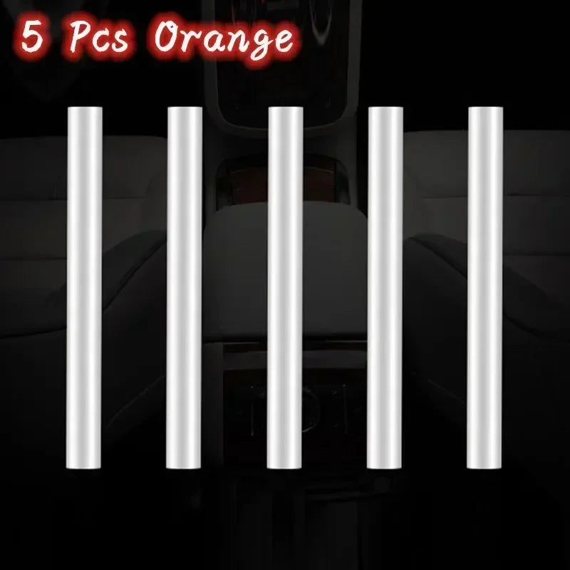 Car Air Freshener Smell In The Car Styling Air Vent Perfume Parfum Flavoring for Auto Interior Accessorie Air Freshener Custom Peaceful Pleasures Health and Wellness 5pcs Orange