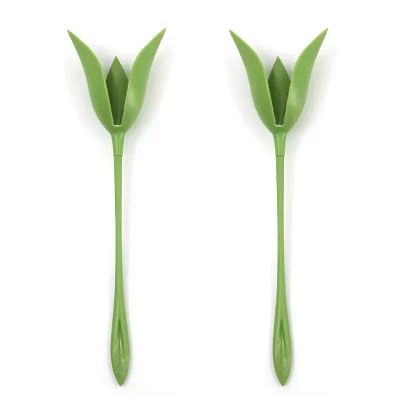 2 Green Floral Napkin Holders Rose Fold Tool Flower Romantic Table