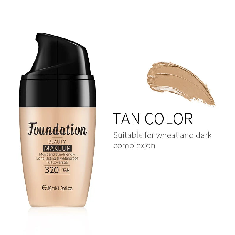 30ml Waterproof Liquid Foundation | Full Coverage Matte BB Cream