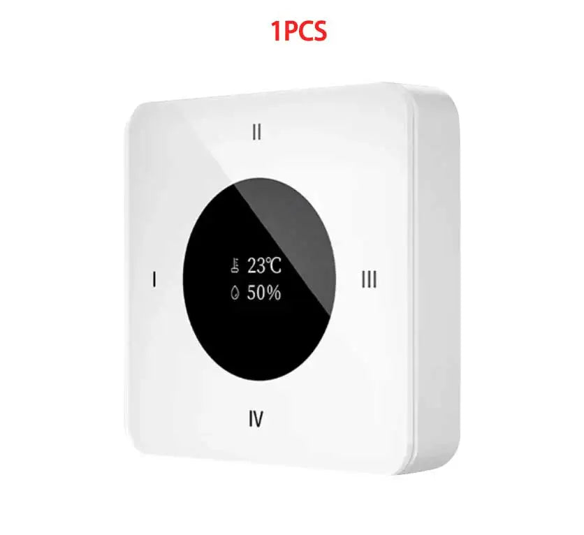 Linptech Wireless Switch KS1 Pro Glass Screen Temperature Humidity Sensor Smart Linkage Wiring-Free Smart Remote Control Switch Peaceful Pleasures Health and Wellness 1PCS China Mainland