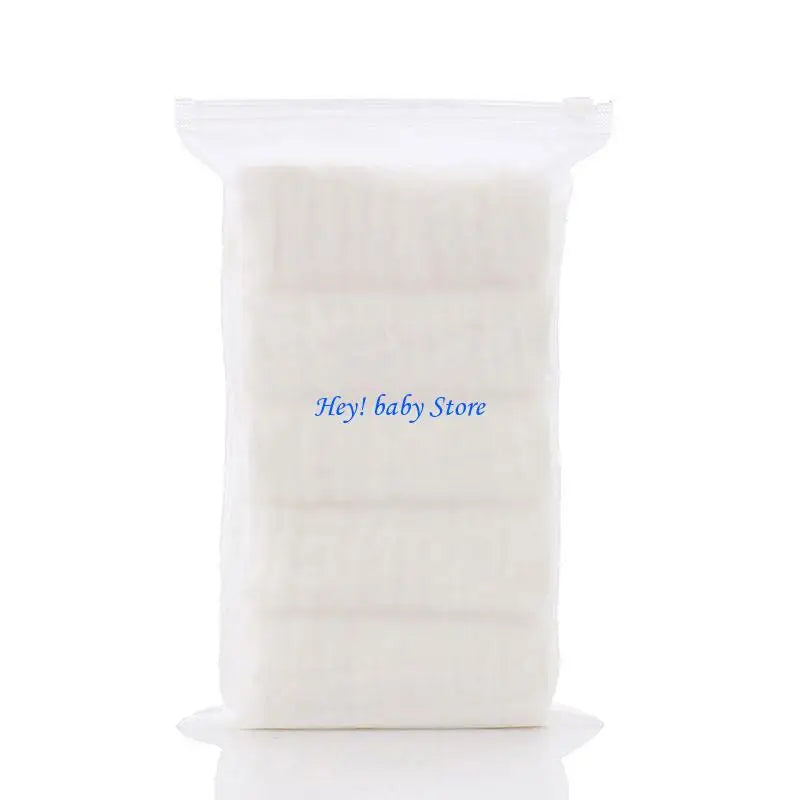 Baby Muslin Face Towels | Soft Cotton Handkerchief Wipes 5-Pack
