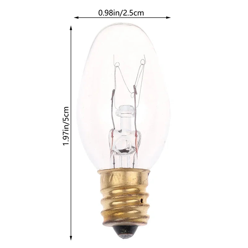 10-Pack E12 C7 7W Tungsten Bulbs 120V 2700K Warm White Decorative Decorative Tungsten Bulbs Peaceful Pleasures Health and Wellness