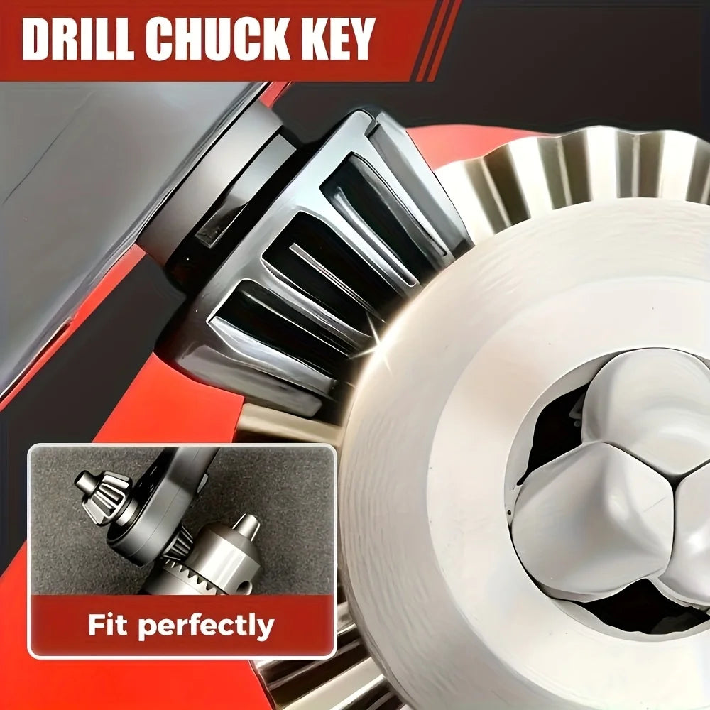 3-In-1 Ratchet Drill Chuck Wrench Replaceable Head Three-speed Fast