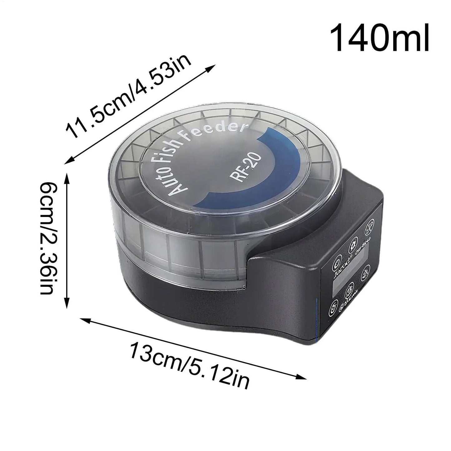 Fish Automatic Feeder 21-Compartment 6 Timers Aquarium Food Dispenser Fish Tank Smart Feeder For Turtle Betta Tetrasfrog Axolotl Peaceful Pleasures Health and Wellness