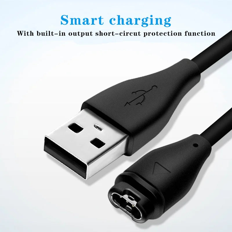 100cm USB Charging Cable For Garmin Fenix 8/7/7S/7X/6/6S/6X/5/5S/5X Forerunner 45 165 245 255 265 645 955 965 Vivoactive 5 Venu Peaceful Pleasures Health and Wellness