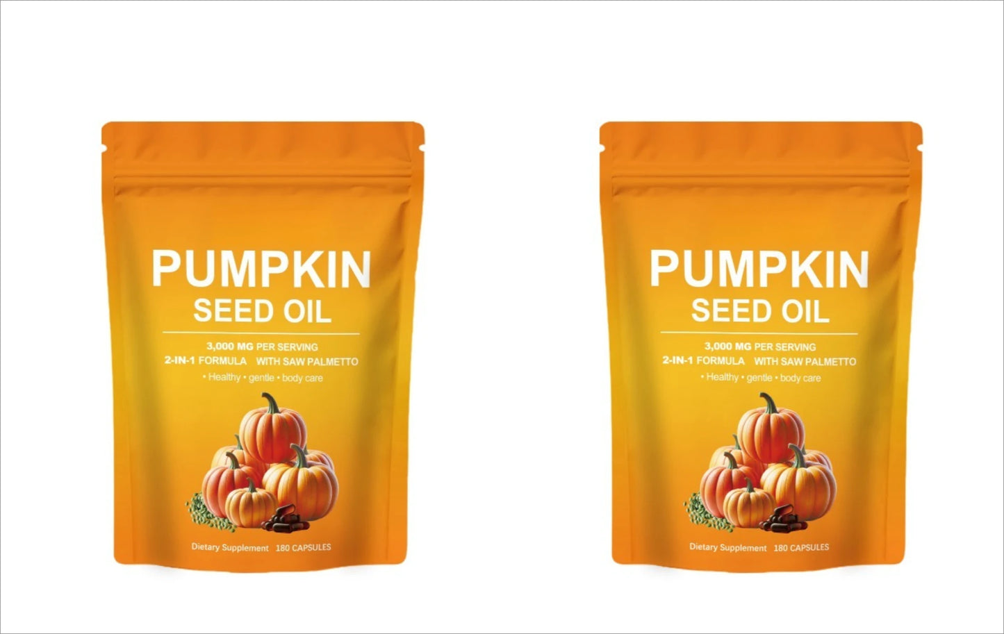 Pumpkin Seed Oil Capsules Relieve Daily Physical Discomfort with Multiple Ingredient Care Capsules 180 Capsules Peaceful Pleasures Health and Wellness 2bags 360capsules