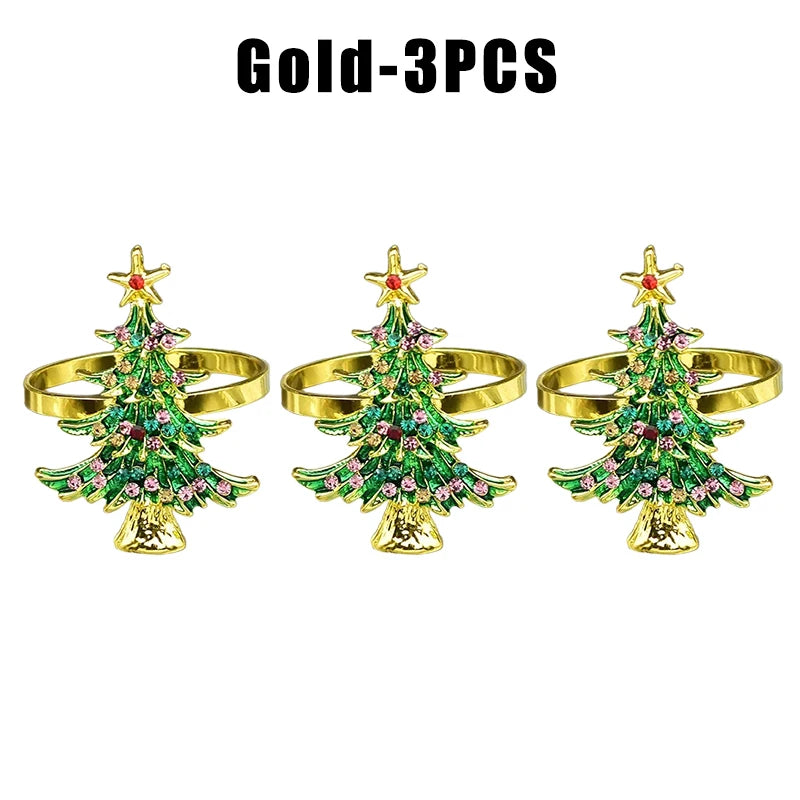 Christmas Tree Napkin Ring Holders – Set of 1–40 | Holiday Decor