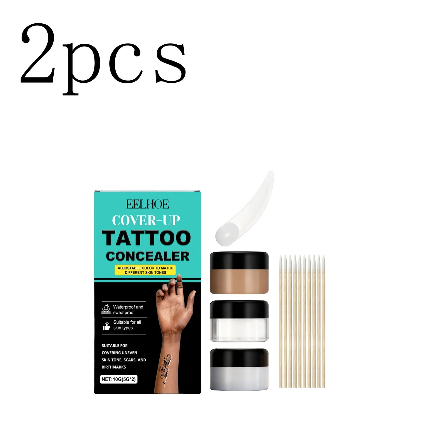 Tattoo Concealer Kit – Full Coverage Body Makeup, All Skin Types