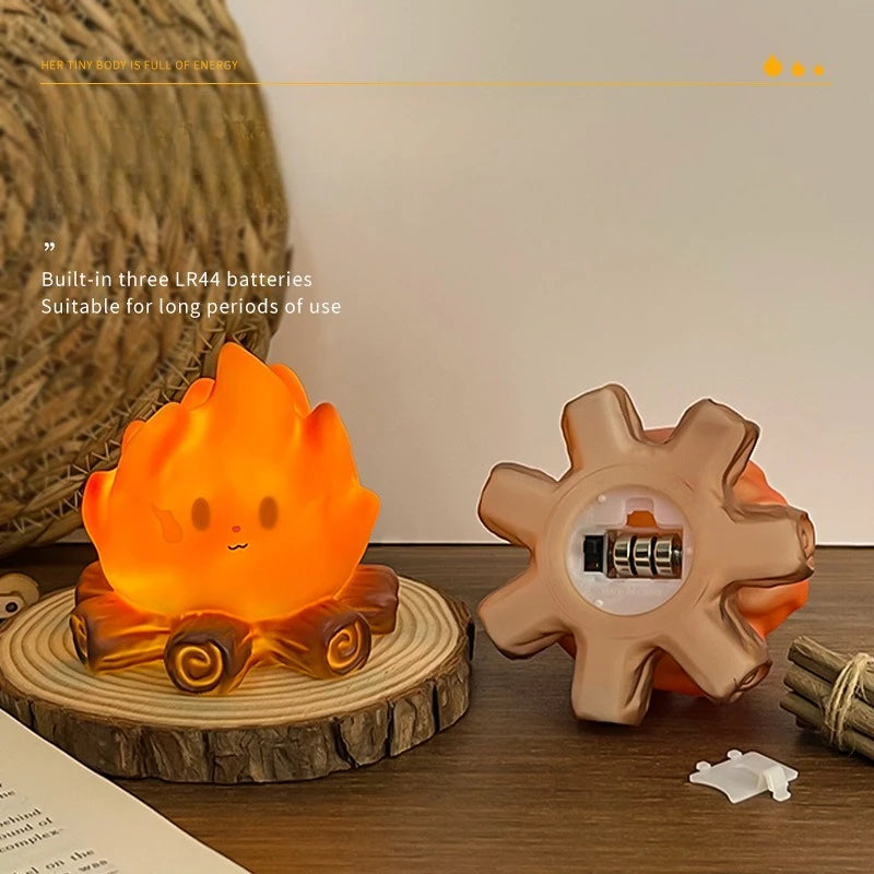 Cartoon Flame LED Night Light – Warm Bedside Candle Decor LED Night Light Peaceful Pleasures Health and Wellness