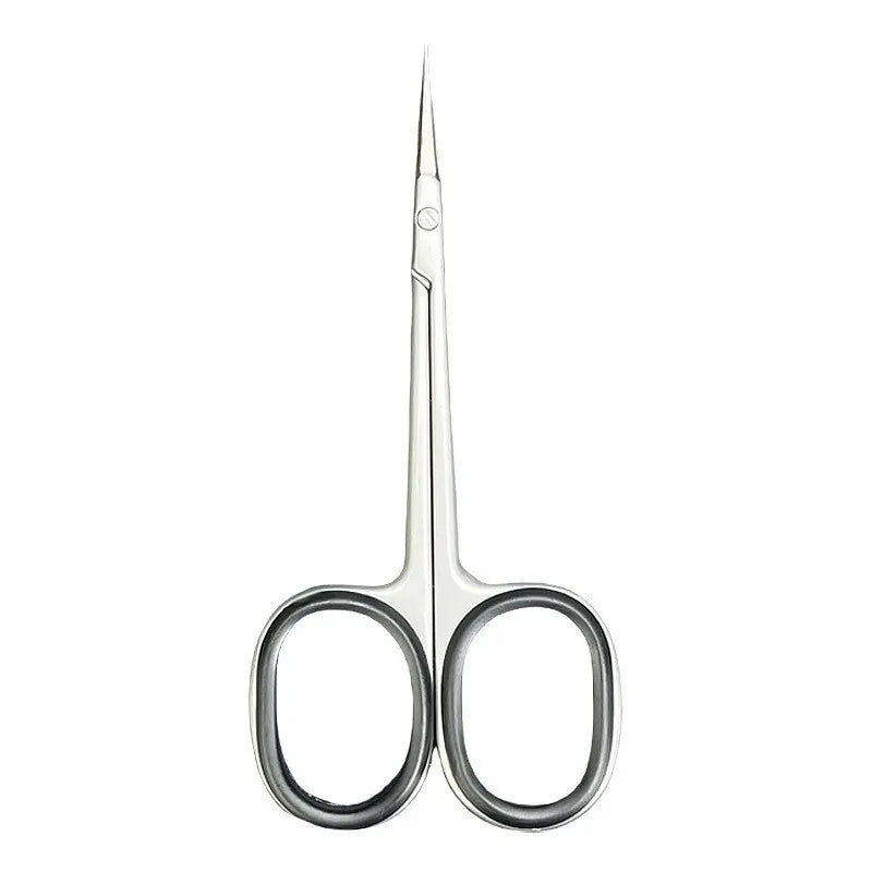 Russian Style Nail Art Dead Skin Scissors Stainless Steel Precision Nail Repair Professional Grade Nail Tools Eagle Beak Elbow Peaceful Pleasures Health and Wellness black