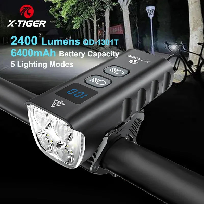 X-TIGER USB Rechargeable Bike Light – 1600 Lm, IPX6 Waterproof