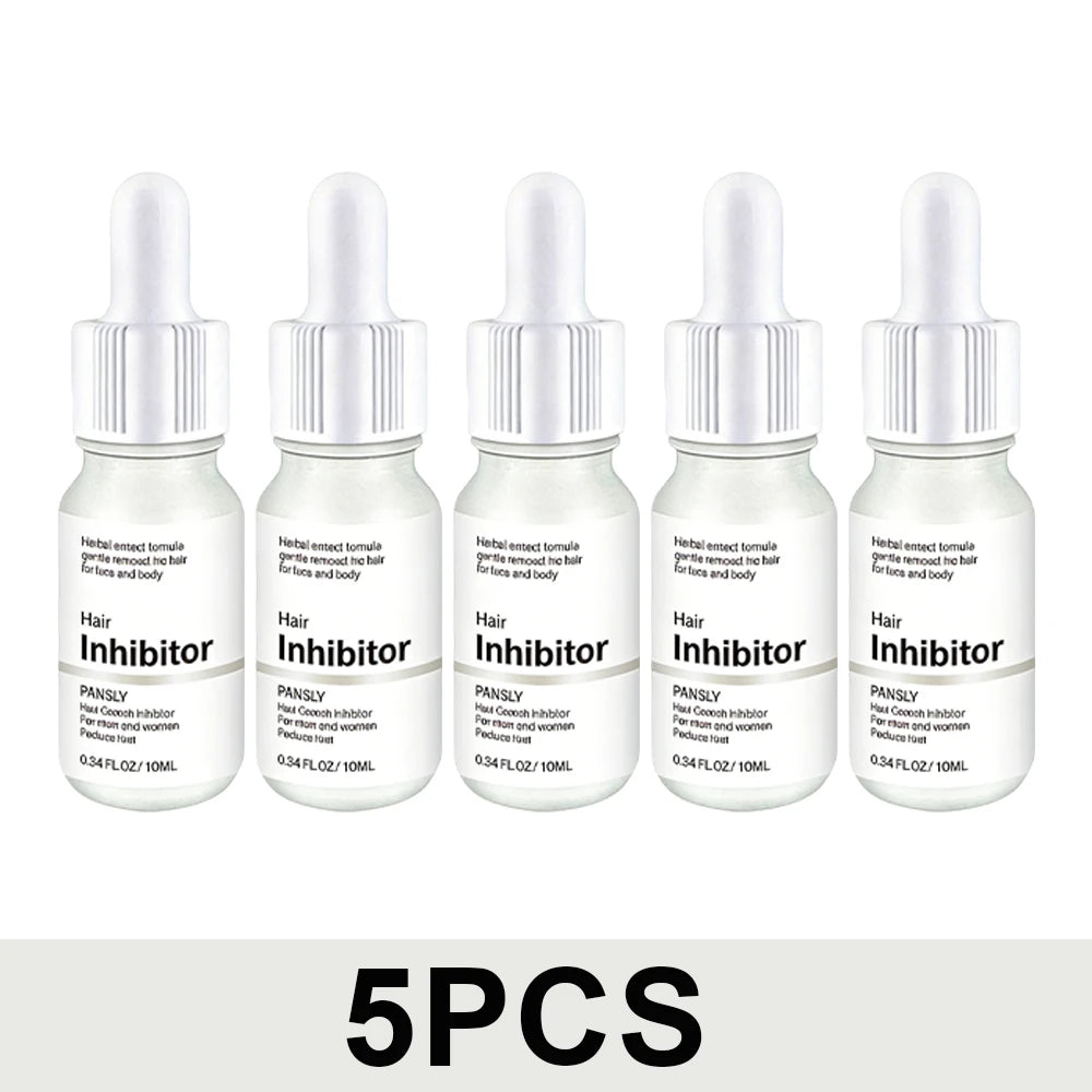 Professional Stop Hair Growth Inhibitor Serum Oil Painless Moisturizing Whitening Removal Non-irritating Skin Care Body Beauty Peaceful Pleasures Health and Wellness 5PCS