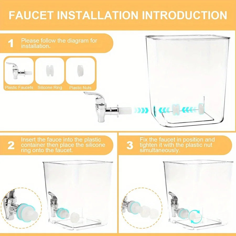 Laundry Detergent Dispenser with Stainless Steel Tap – Liquid Soap & Fabric Softener Dispenser