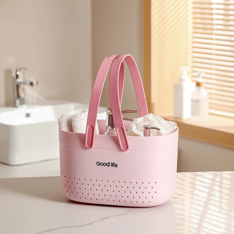 Portable Shower Caddy Basket with Handles | Plastic Storage Tote