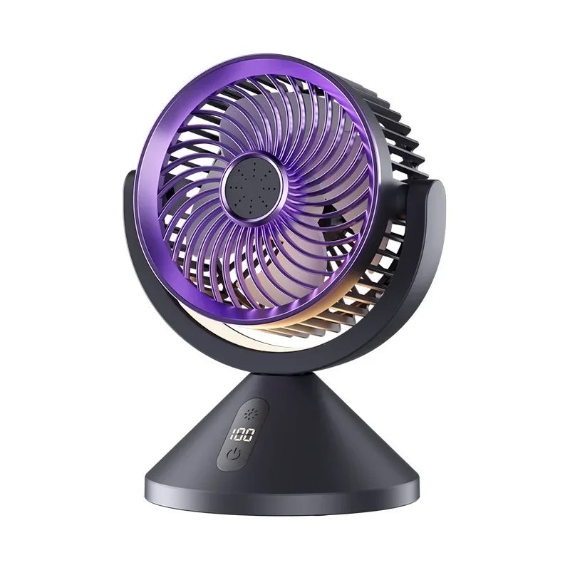 URGGU 100-Speed USB Circulation Fan – LED Display & Night Light