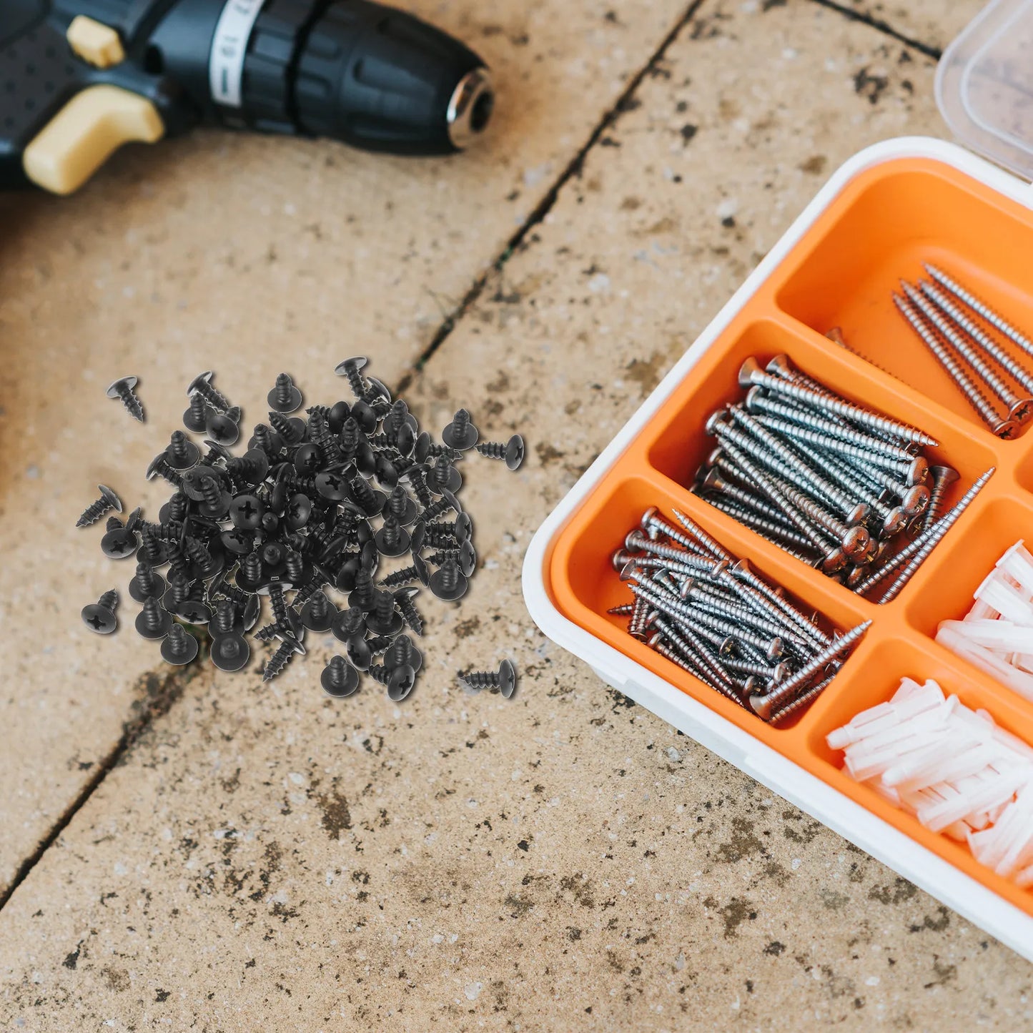 100 Pcs Furniture Screw Fasteners Connector Cabinet Screws Short Black Hardware Tiny Peaceful Pleasures Health and Wellness