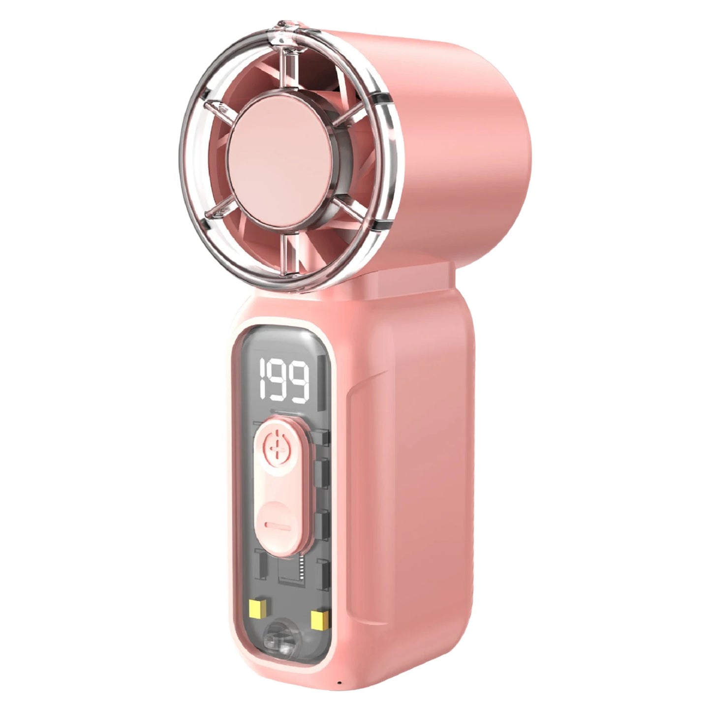 Portable Handheld Turbo Fan 199 Speed Rechargeable Personal Fan Small Pocket Fans for Outdoor Travel Gifts for Women & Men Peaceful Pleasures Health and Wellness Pink