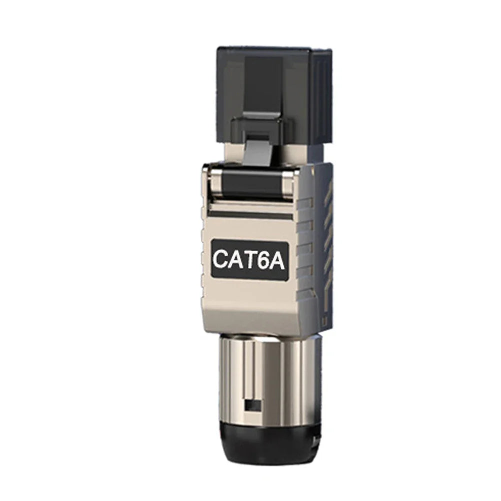RJ45 Cat8 Tool-Free Metal Plug | 40G 2000MHz LAN Connector