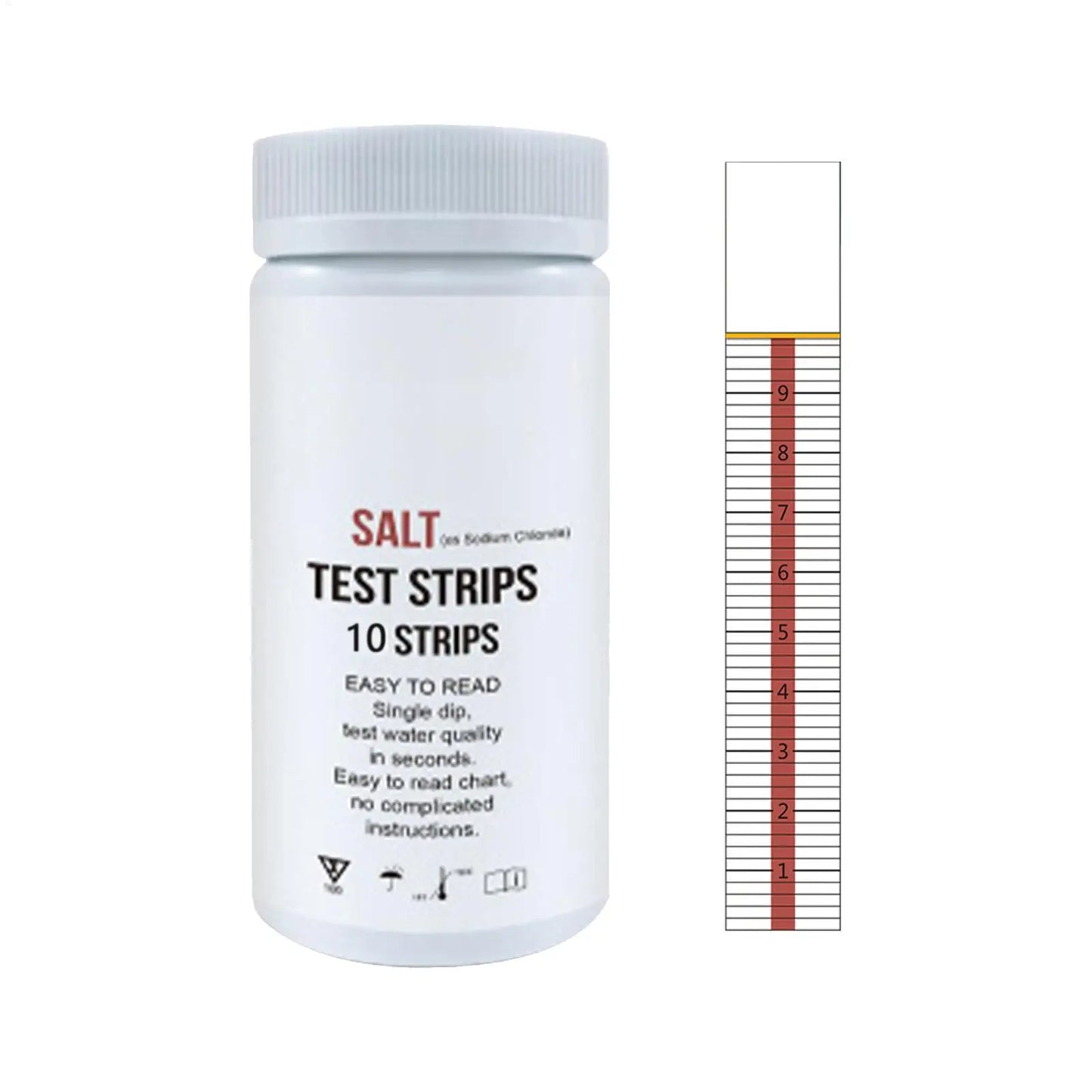 Pool Salt Test Strips 10-Pack – Fast & Accurate Saltwater Testing