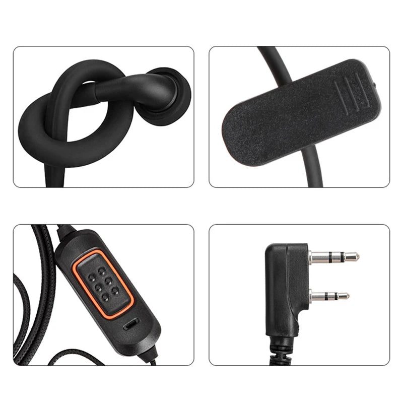 New Baofeng 780 Headset Mic earphone For BaoFeng UV-5R UV-5RH UV-21 PRO Quansheng UV-K6 Walkie Talkie Two Way Radio Accessories Peaceful Pleasures Health and Wellness