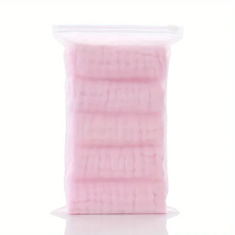 5 pieces of small square towel Soft and comfortable absorbent children's towel Green spring square kindergarten hand towel face Peaceful Pleasures Health and Wellness pink 5 pieces