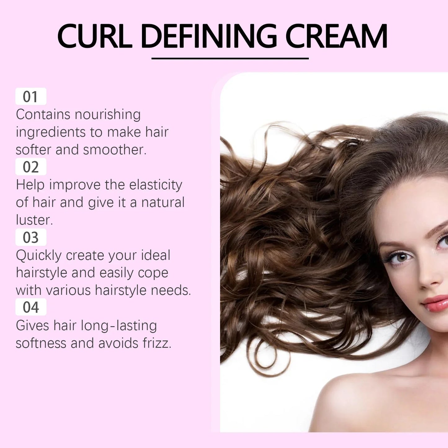 HOEGOA Curl Defining Cream – Frizz Control & Moisturizing