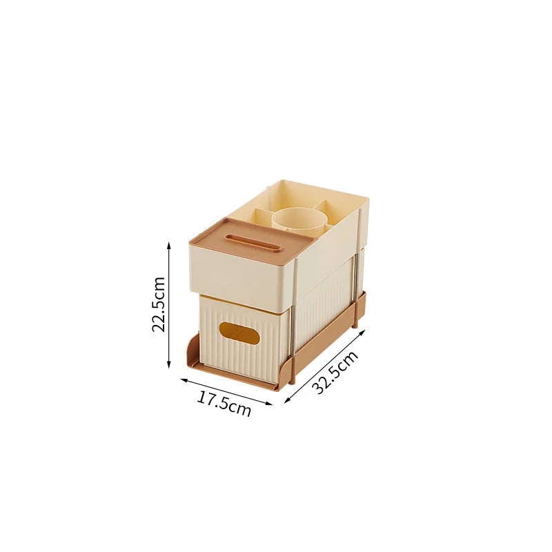 Space Saving Pull Out Mobile Drawer Under Desk Slim Trolley No Assembly Required Snack Toy Storage Cabinet for Home Peaceful Pleasures Health and Wellness 2 Layers A