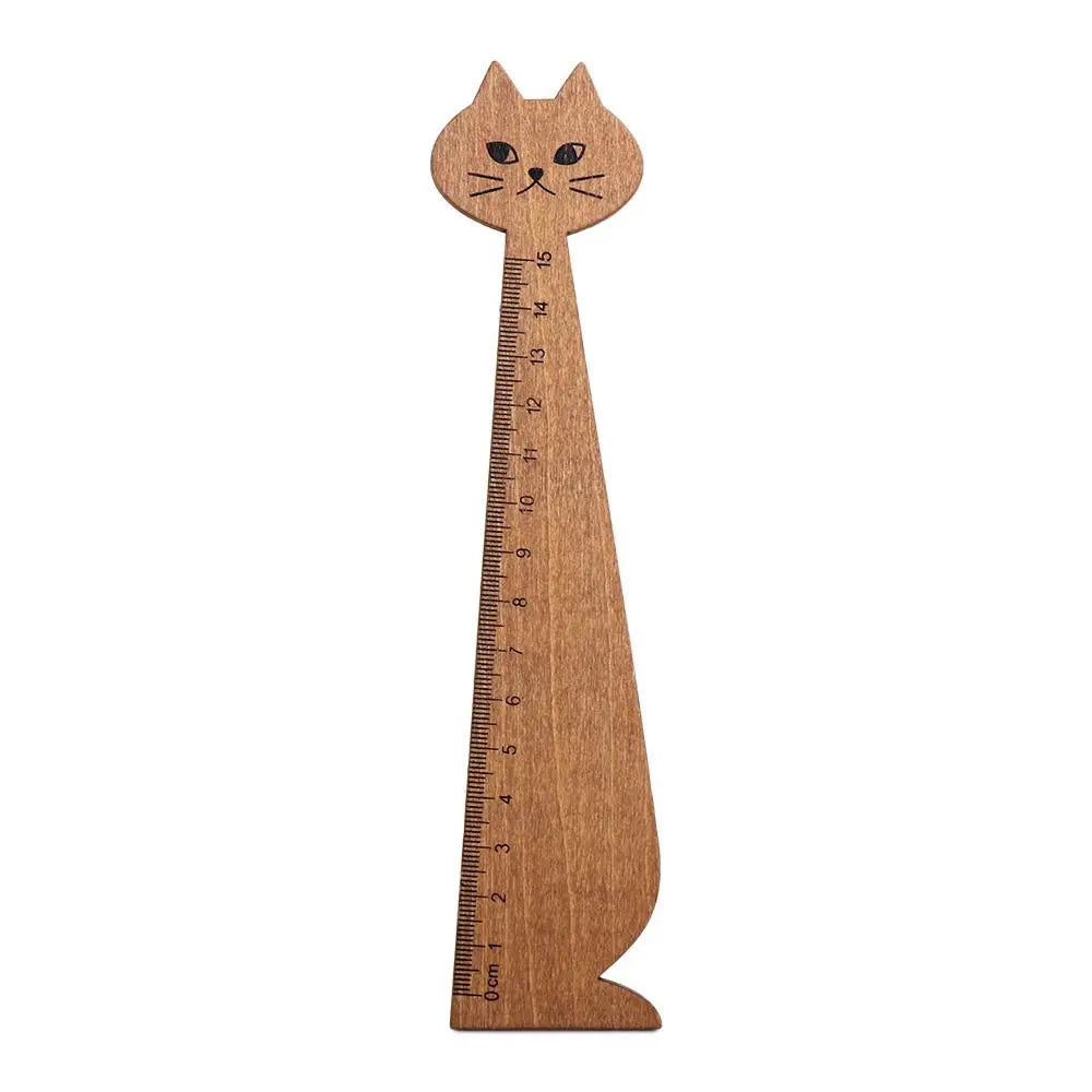 15cm/5.9inch 1PC Cute Household for School Office Home Cartoon Cat Sewing Ruler Student Tools Drawing Ruler Straight Ruler Peaceful Pleasures Health and Wellness yellow
