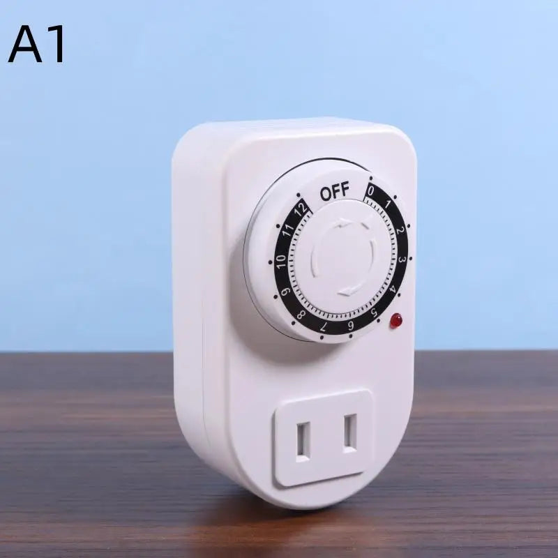 New 12/24 Hours Cyclic Timer Switch Kitchen Timer Outlet Loop Universal Timing Socket Mechanical Timer Peaceful Pleasures Health and Wellness 0 A1