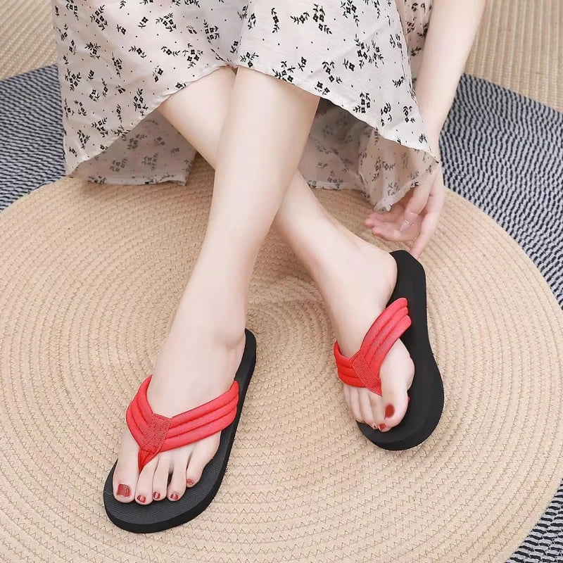 Women's Bohemian Clip Toe Flip Flops – Soft EVA Beach Slides