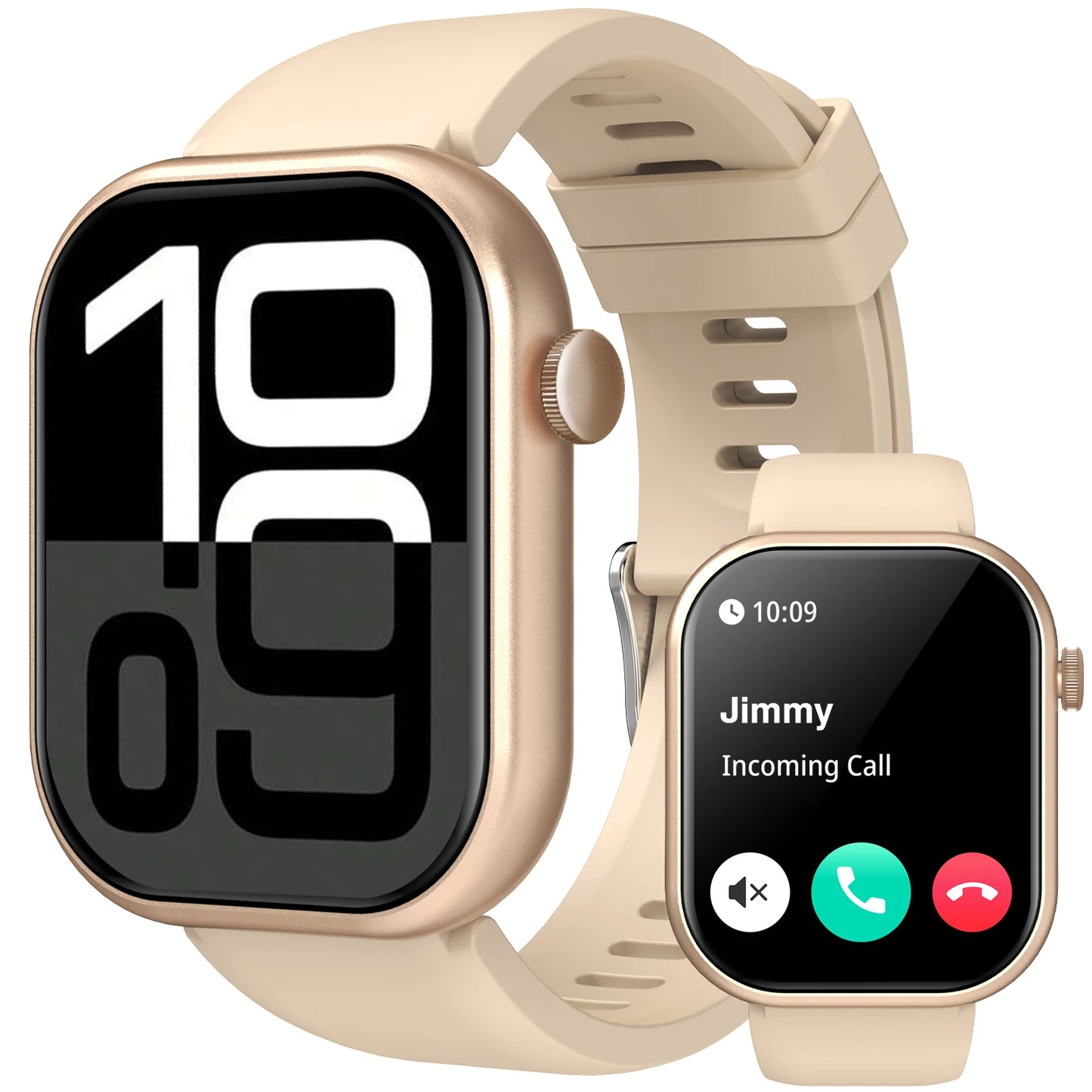 LOMAXFR Unisex Smart Watch – 2.01" HD, Wireless Calls & Sports