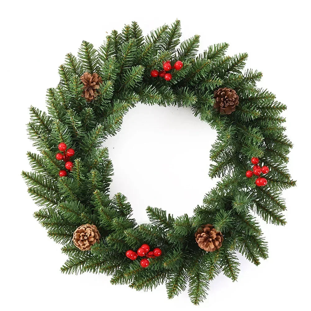 Artificial Christmas Wreath – Pine Cones & Flowers | 30/40cm